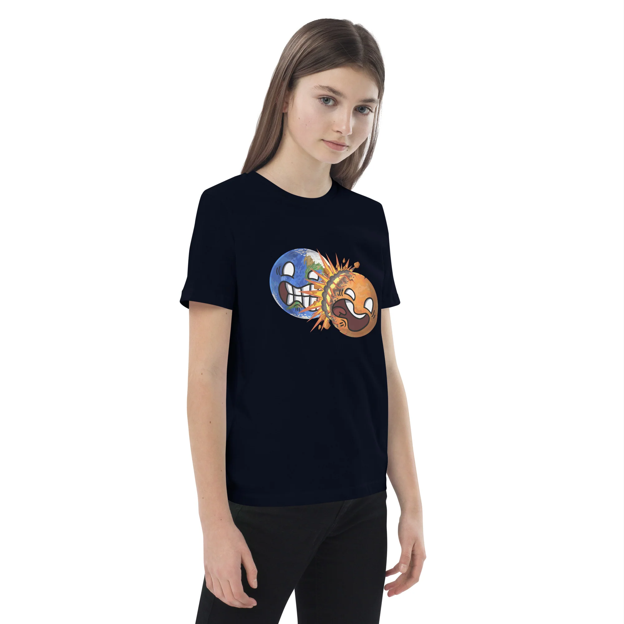 Colliding Planets Eco Kids Tee - Image 12