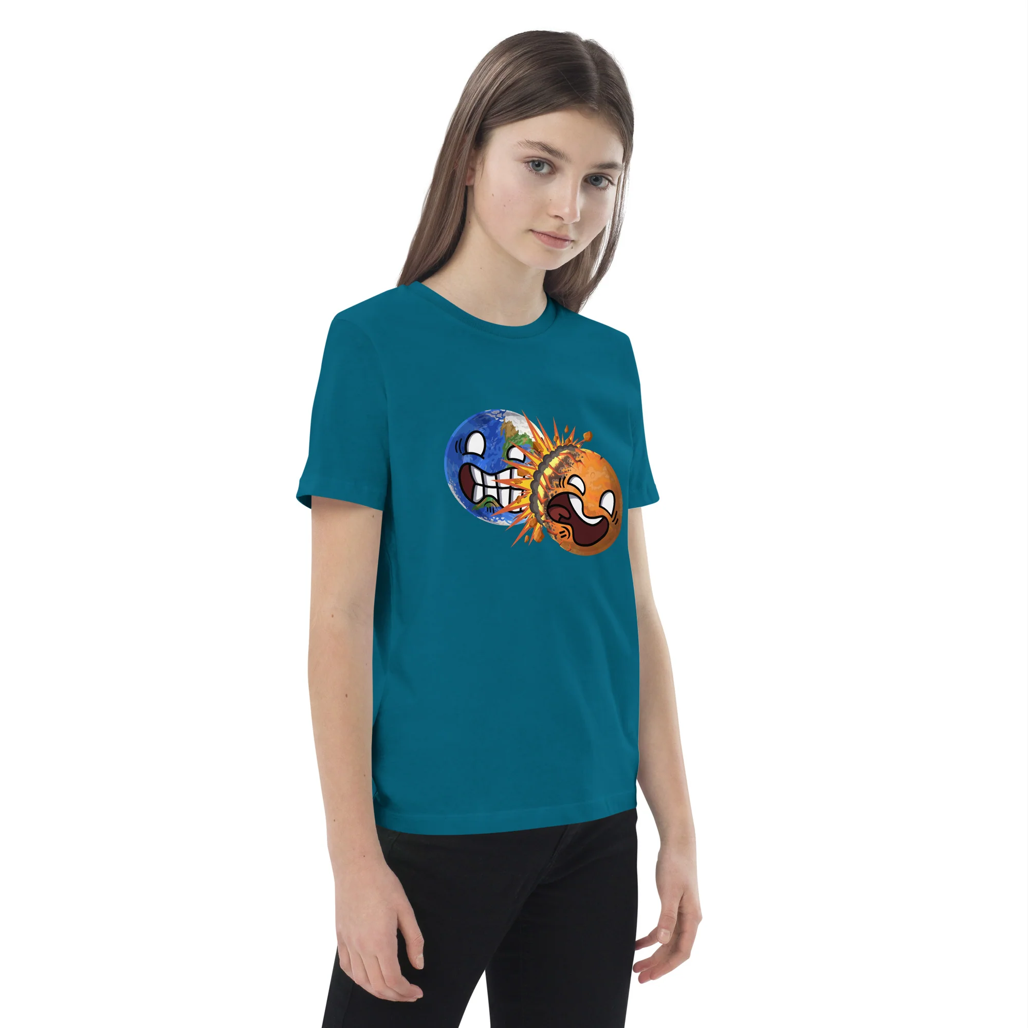 Colliding Planets Eco Kids Tee - Image 14