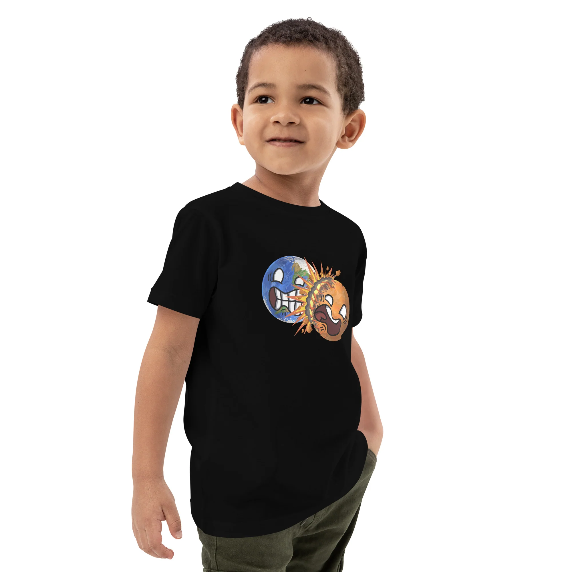 Colliding Planets Eco Kids Tee - Image 17